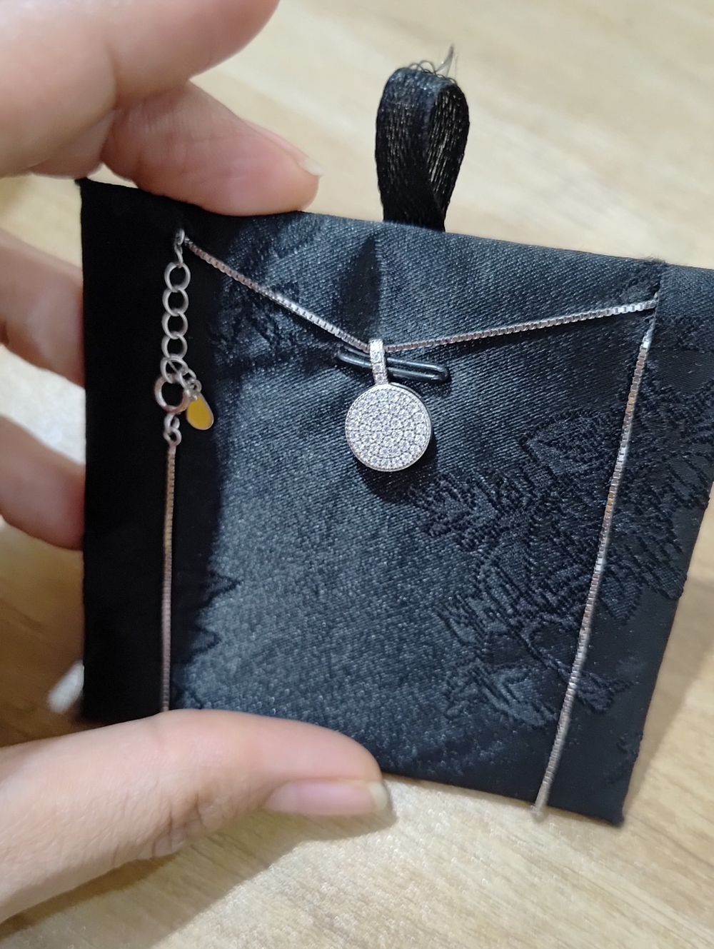 16"–18" Adjustable 925 Sterling Silver Round Moissanite Necklace Set MN021